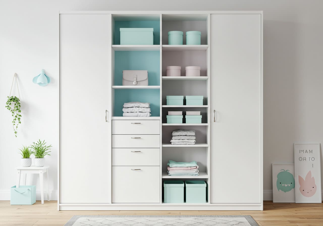 Schrank mit Einlegeboeden